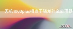 天机1000plus相当于骁龙什么处理器