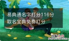 易典通名字打分116分 取名宝典免费打分