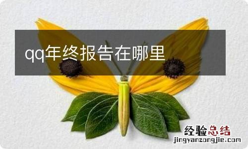 qq年终报告在哪里