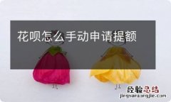 花呗怎么手动申请提额