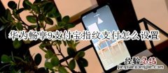 华为畅享9支付宝指纹支付怎么设置