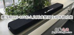 雅马哈YAS-107回音壁音箱怎么启用或禁用自动待机功能