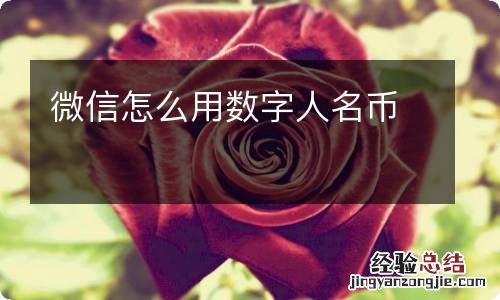 微信怎么用数字人名币