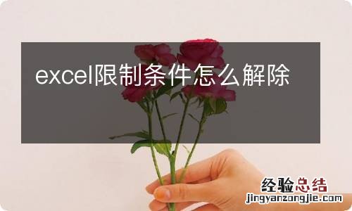 excel限制条件怎么解除