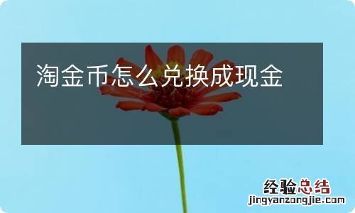 淘金币怎么兑换成现金