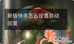 新版快手怎么设置自动回复