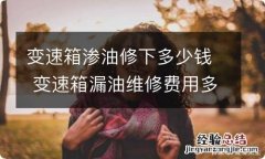 变速箱渗油修下多少钱 变速箱漏油维修费用多少钱