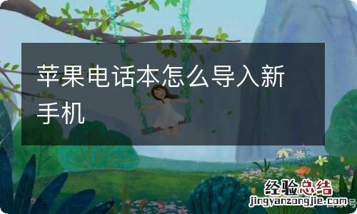 苹果电话本怎么导入新手机