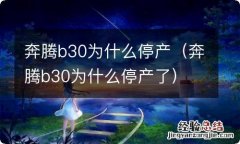 奔腾b30为什么停产了 奔腾b30为什么停产