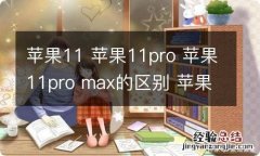 苹果11 苹果11pro 苹果11pro max的区别 苹果11 苹果11pro 苹果11pro max的区别有哪些