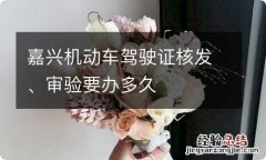 嘉兴机动车驾驶证核发、审验要办多久