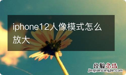 iphone12人像模式怎么放大