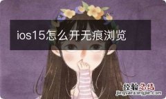 ios15怎么开无痕浏览