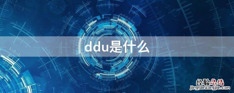 ddu是什么 ddu是什么贸易条款