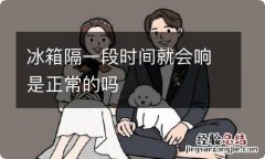 冰箱隔一段时间就会响是正常的吗