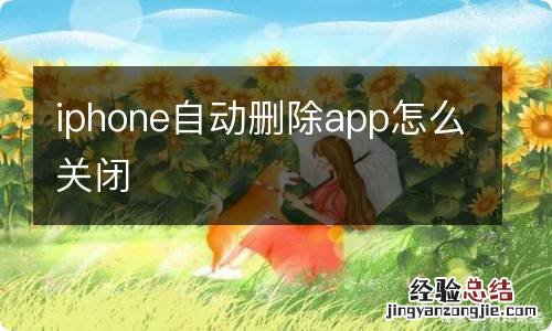 iphone自动删除app怎么关闭