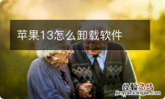 苹果13怎么卸载软件