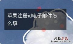 苹果注册id电子邮件怎么填