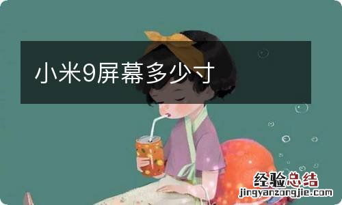 小米9屏幕多少寸