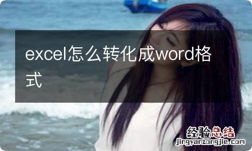 excel怎么转化成word格式