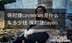 保时捷cayennes是什么车多少钱 保时捷cayenne叫什么名字