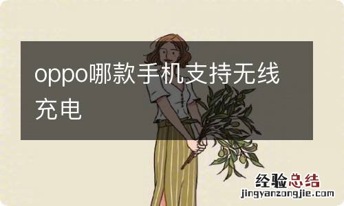 oppo哪款手机支持无线充电