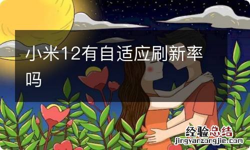 小米12有自适应刷新率吗