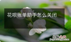 花呗账单助手怎么关闭