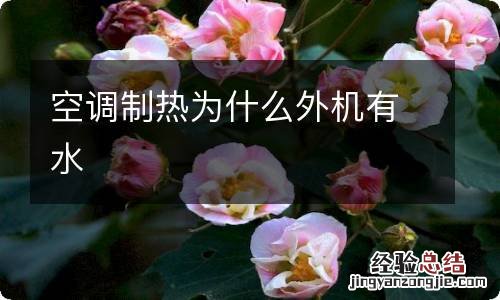 空调制热为什么外机有水