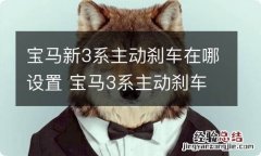 宝马新3系主动刹车在哪设置 宝马3系主动刹车系统设置