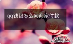 qq钱包怎么向商家付款