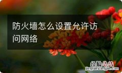 防火墙怎么设置允许访问网络