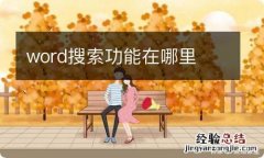 word搜索功能在哪里