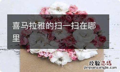 喜马拉雅的扫一扫在哪里