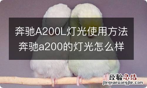 奔驰A200L灯光使用方法 奔驰a200的灯光怎么样使用