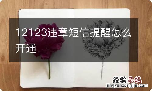 12123违章短信提醒怎么开通