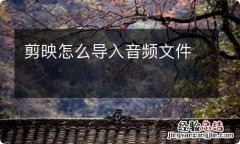 剪映怎么导入音频文件