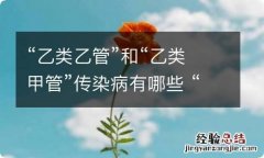 “乙类乙管”和“乙类甲管”传染病有哪些 “乙类乙管”怎么管理