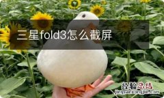 三星fold3怎么截屏