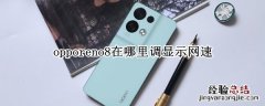 opporeno网速显示怎么设置 opporeno8在哪里调显示网速