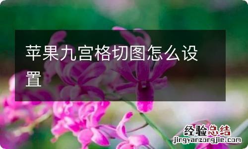 苹果九宫格切图怎么设置