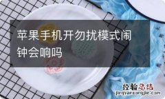 苹果手机开勿扰模式闹钟会响吗