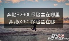 奔驰E260L保险盒在哪里 奔驰e260l保险盒在哪个位置