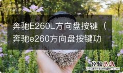 奔驰e260方向盘按键功能图解 奔驰E260L方向盘按键