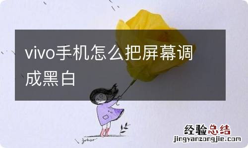 vivo手机怎么把屏幕调成黑白