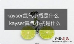 kayser氮气小瓶是什么 kayser氮气小瓶是什么东西