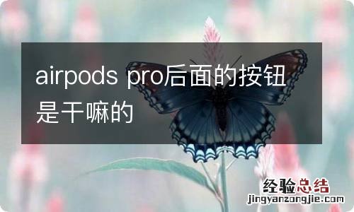 airpods pro后面的按钮是干嘛的