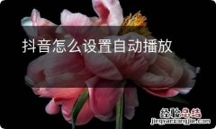 抖音怎么设置自动播放