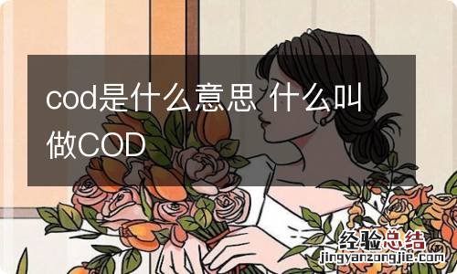 cod是什么意思 什么叫做COD