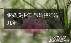 银婚多少年 银婚指结婚几年